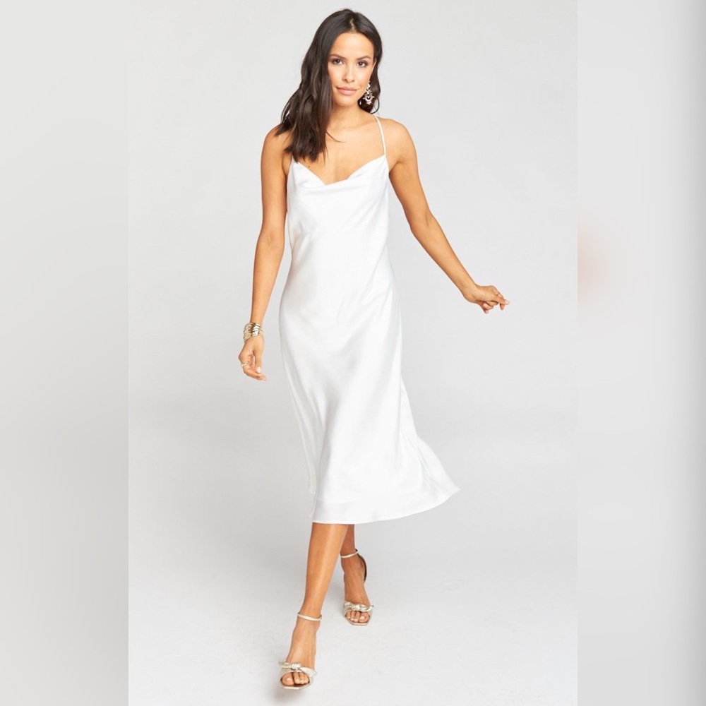 Verona Cowl Dress Ivory Satin Bride